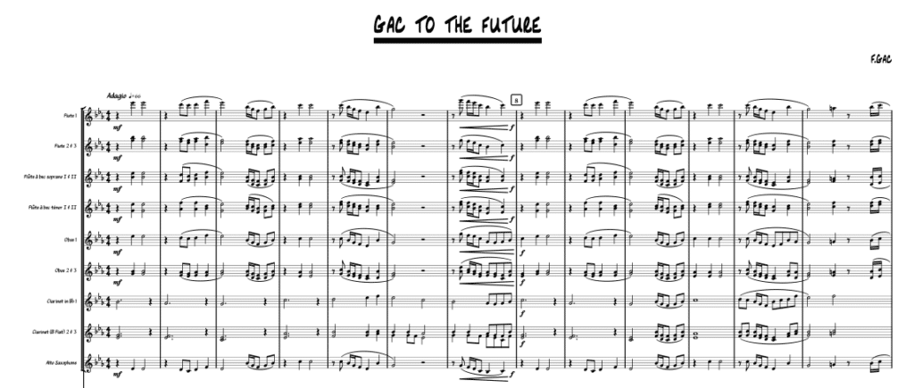 Gac to the future (pour orchestre)