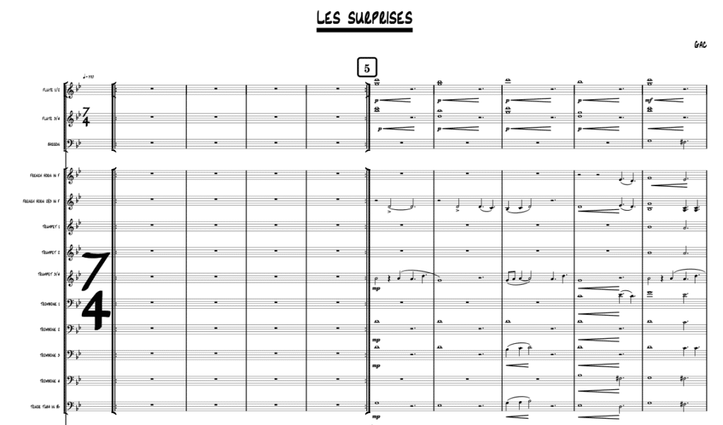 Les surprises (pour orchestre)