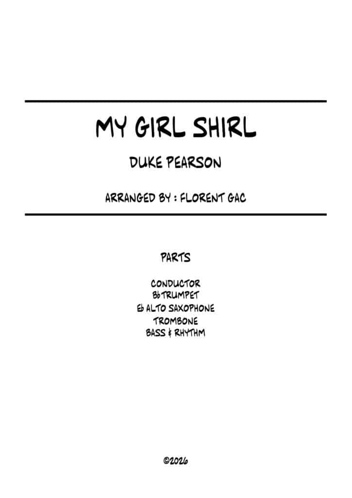My Girl Shirl (Duke Pearson) - SEXTET JAZZ COMBO