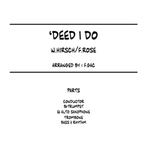 'Deed I do (Hirsch/Rose) - SEXTET JAZZ COMBO